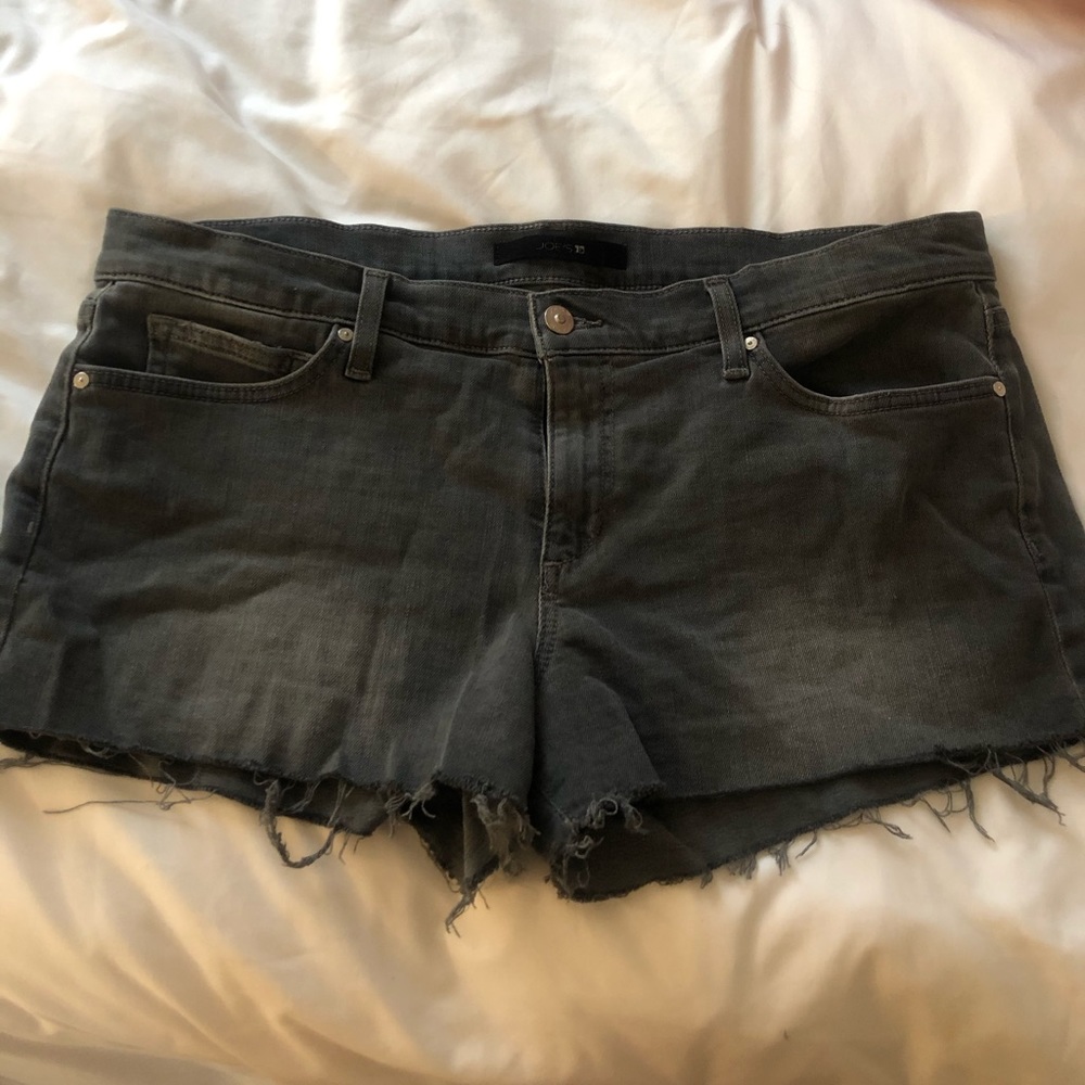 Joe’s jeans gray / black cutoff shorts